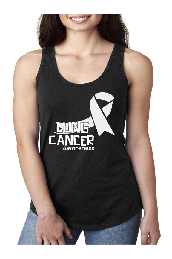 - Women's Racerback Tank Top - Lung Cancer