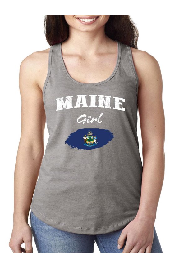 - Women's Racerback Tank Top - Maine Girl