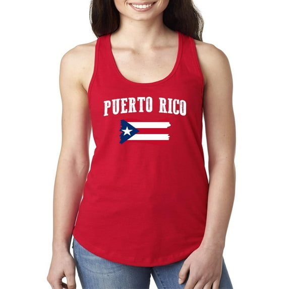 NIB - Women's Racerback Tank Top - Puerto Rico Flag