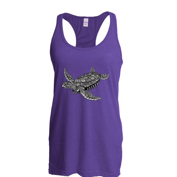 NIB - Women's Racerback Tank Top - Sea Turtles Hawaii