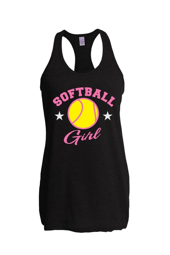 - Women's Racerback Tank Top - Softball Girl