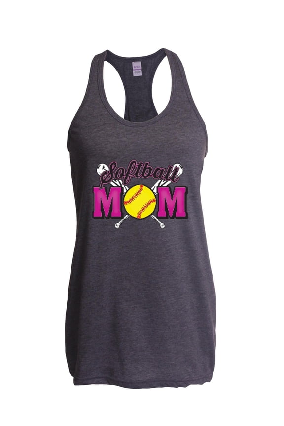 - Women's Racerback Tank Top - Softball Mom