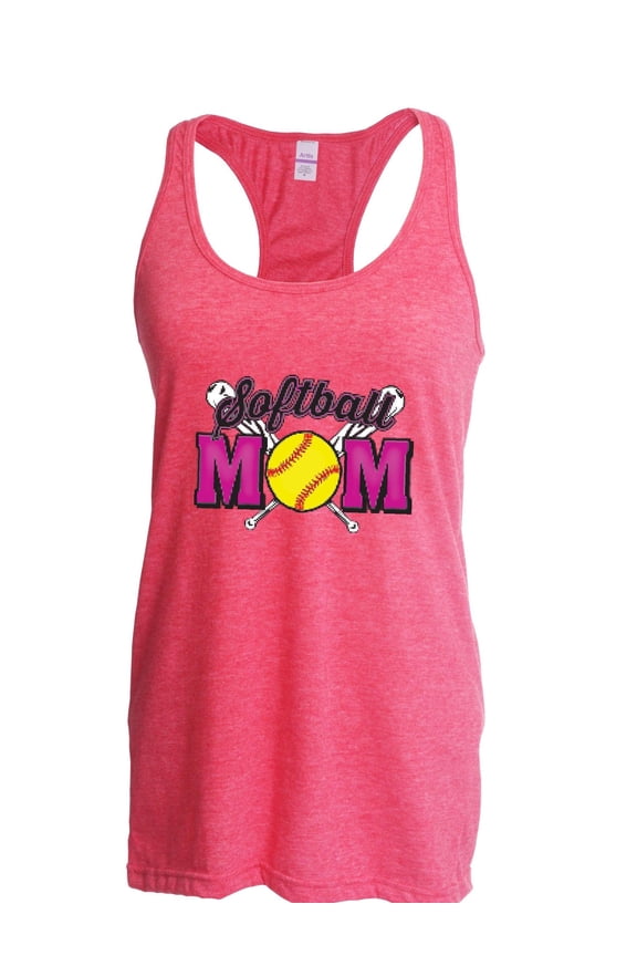 - Women's Racerback Tank Top - Softball Mom