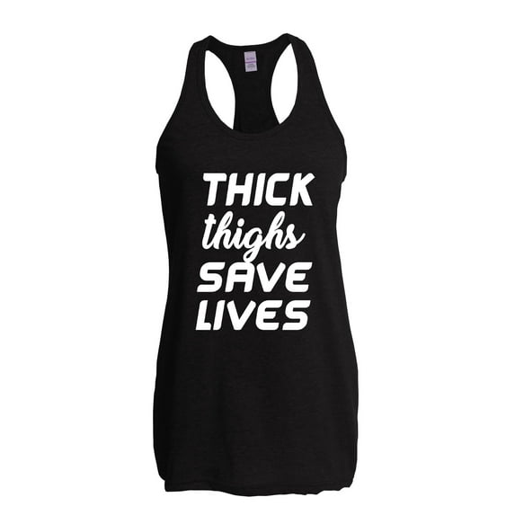 IWPF - Women's Racerback Tank Top - Thick Thighs Save Lives