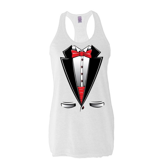 NIB - Women's Racerback Tank Top - Tuxedo Prom Costume