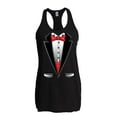 thumbnail image 1 of NIB - Women's Racerback Tank Top - Tuxedo Prom Costume, 1 of 5