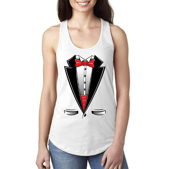 Tuxedo Costume Tank Top Costume Womens Tops Next Level Racerback