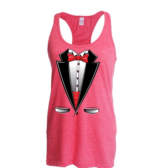 NIB - Women's Racerback Tank Top - Tuxedo Prom Costume