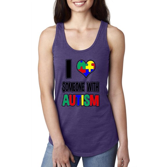 NIB - Women's Racerback Tank Top, up to Women Size 2XL - Autism Awareness
