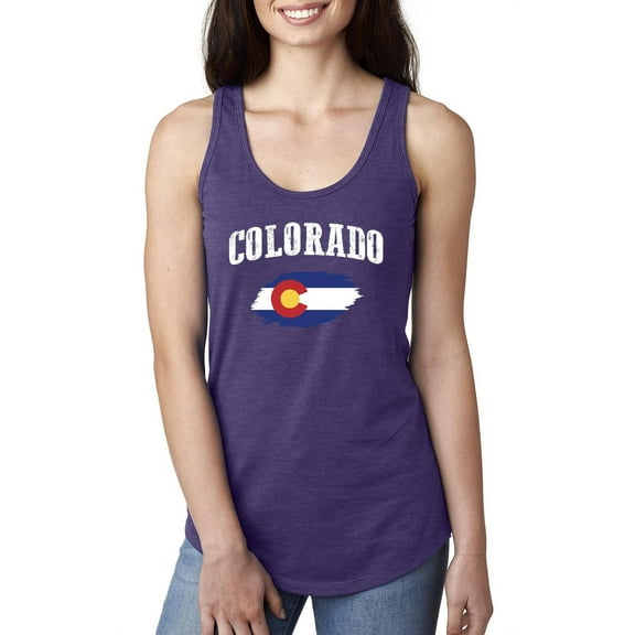 NIB - Women's Racerback Tank Top, up to Women Size 2XL - Colorado Flag
