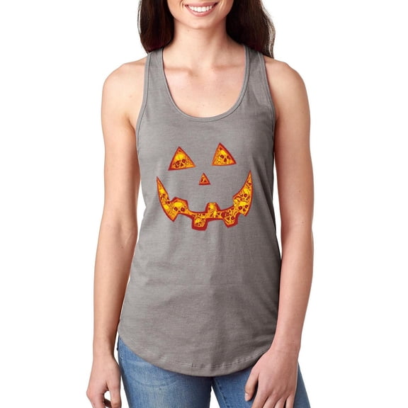 NIB - Women's Racerback Tank Top - Halloween Costume Pumpkin Face
