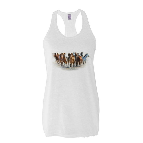 NIB - Women's Racerback Tank Top - Horses Herd