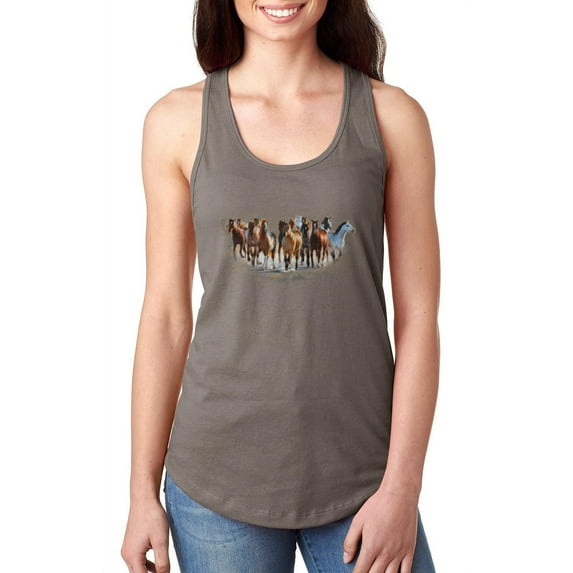 NIB - Women's Racerback Tank Top - Horses Herd