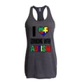 thumbnail image 1 of NIB - Women's Racerback Tank Top, up to Women Size 2XL - I Love Someone With Autism, 1 of 5