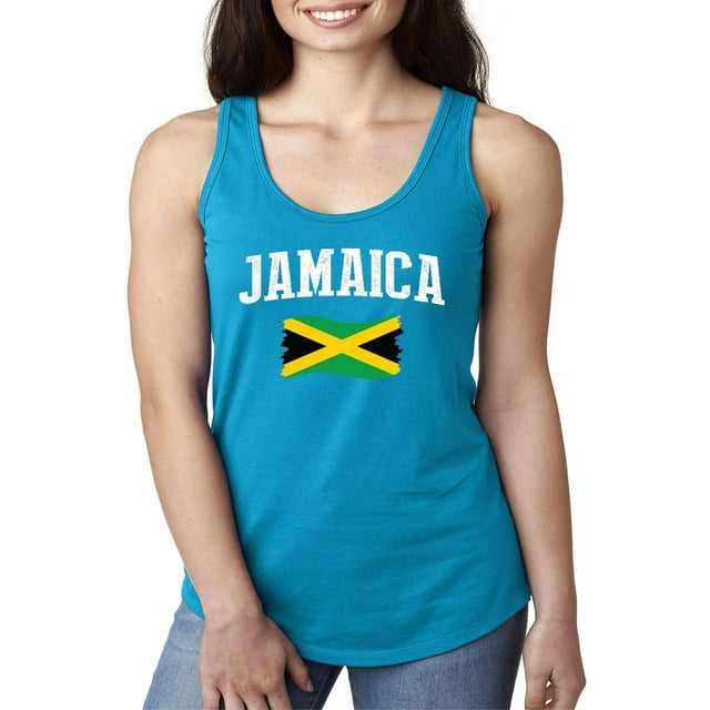 NIB - Women's Racerback Tank Top - Jamaica Flag - Walmart.com