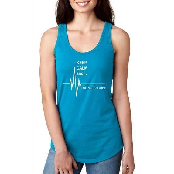NIB - Women's Racerback Tank Top, up to Women Size 2XL - Keep Calm Ok Not That Calm
