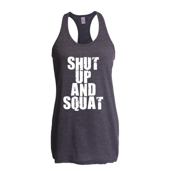 NIB - Women's Racerback Tank Top, up to Women Size 2XL - Shut Up and Squat