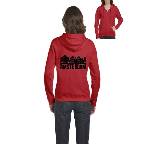 NIB - Women's Sweatshirt Full-Zip Pullover - Amsterdam