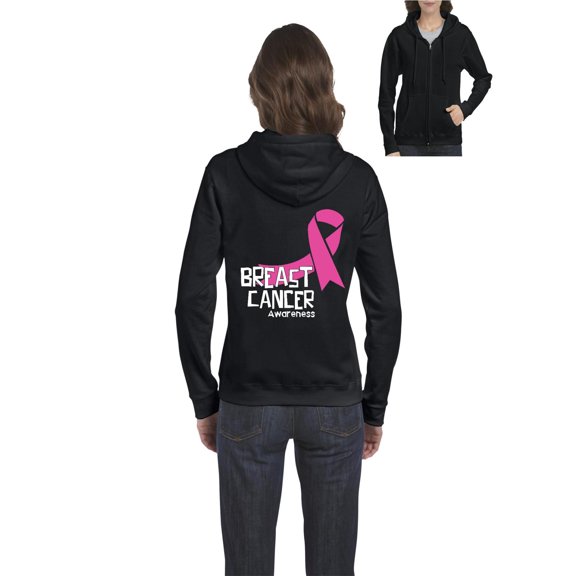 NIB - Women's Sweatshirt Full-Zip Pullover - Breast Cancer