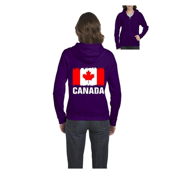 NIB - Women's Sweatshirt Full-Zip Pullover - Canada Flag