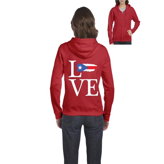 NIB - Women's Sweatshirt Full-Zip Pullover - Puerto Rico