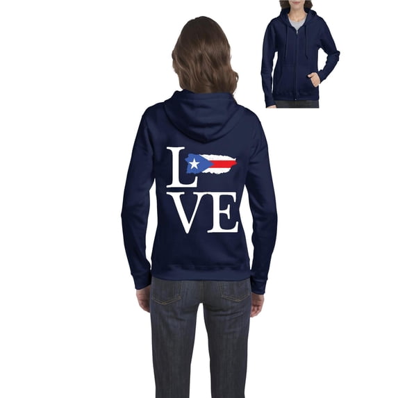 NIB - Women's Sweatshirt Full-Zip Pullover - Puerto Rico