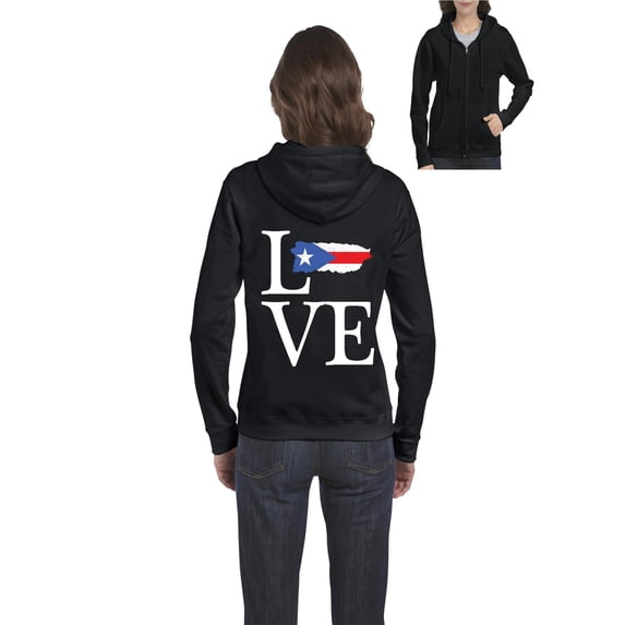 NIB - Women's Sweatshirt Full-Zip Pullover - Puerto Rico
