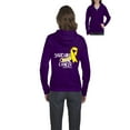 thumbnail image 1 of NIB - Women's Sweatshirt Full-Zip Pullover - Sarcoma Bone Cancer Awareness Ribbon, 1 of 5