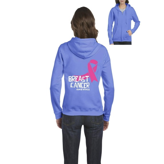 NIB - Women's Sweatshirt Full-Zip Pullover, up to Women Size 3XL - Breast Cancer