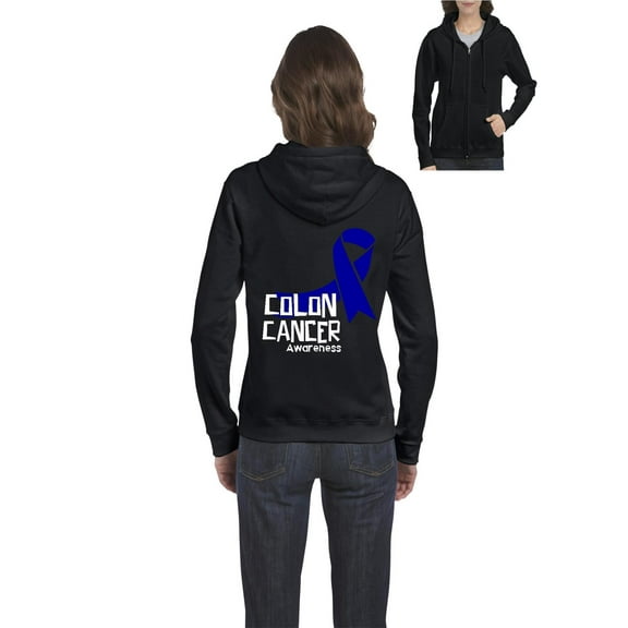 NIB - Women's Sweatshirt Full-Zip Pullover - Colon Cancer