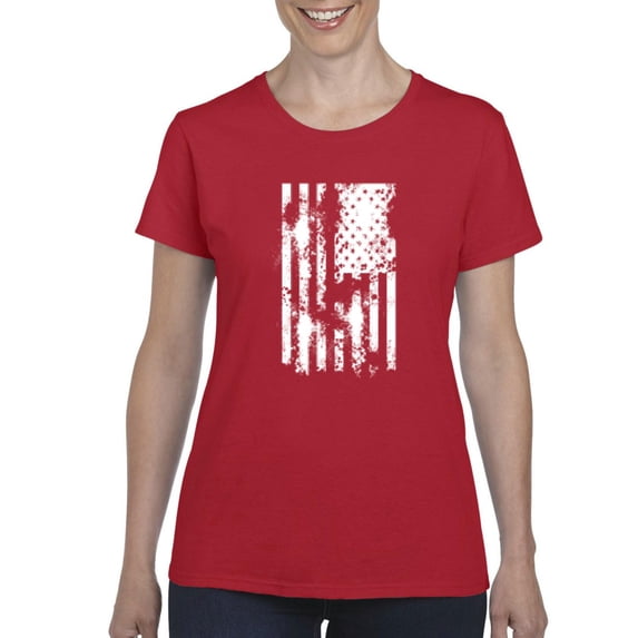 NIB - Women's T-Shirt Short Sleeve - American Flag 4th of July