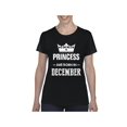 thumbnail image 1 of NIB - Women's T-Shirt Short Sleeve - Birthday Gift Princess are Born in December, 1 of 5