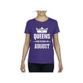 thumbnail image 1 of NIB - Women's T-Shirt Short Sleeve - Birthday Gift Queens Are Born in August, 1 of 5