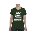 thumbnail image 1 of NIB - Women's T-Shirt Short Sleeve - Birthday Gift Queens Are Born in February, 1 of 5