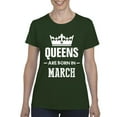 thumbnail image 1 of NIB - Women's T-Shirt Short Sleeve - Birthday Gift Queens Are Born in March, 1 of 5