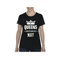 thumbnail image 1 of NIB - Women's T-Shirt Short Sleeve - Birthday Gift Queens Are Born in May, 1 of 5