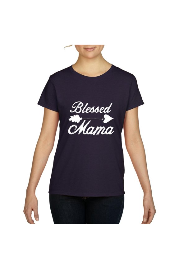 - Women's T-Shirt Short Sleeve - Blessed Mama