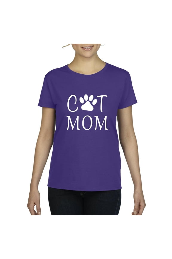 - Women's T-Shirt Short Sleeve - Cat Mom