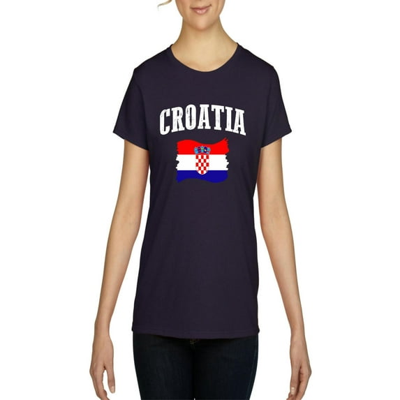 NIB - Women's T-Shirt Short Sleeve - Croatia Flag