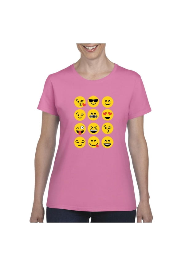 - Women's T-Shirt Short Sleeve - Emoji Group
