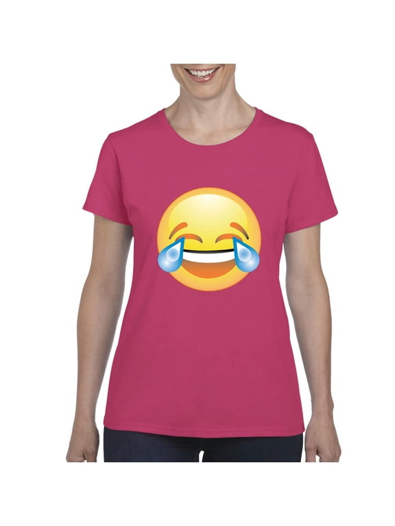 NIB - Women's T-Shirt Short Sleeve - Emoji Laughing Tears