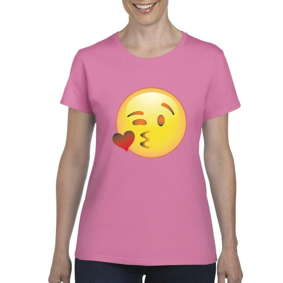 NIB - Women's T-Shirt Short Sleeve - Emoji Winky Face