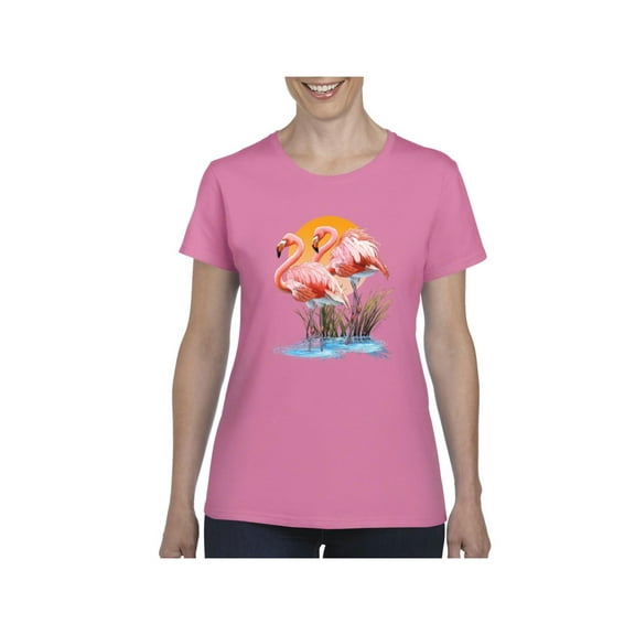 NIB - Women's T-Shirt Short Sleeve - Flamingo