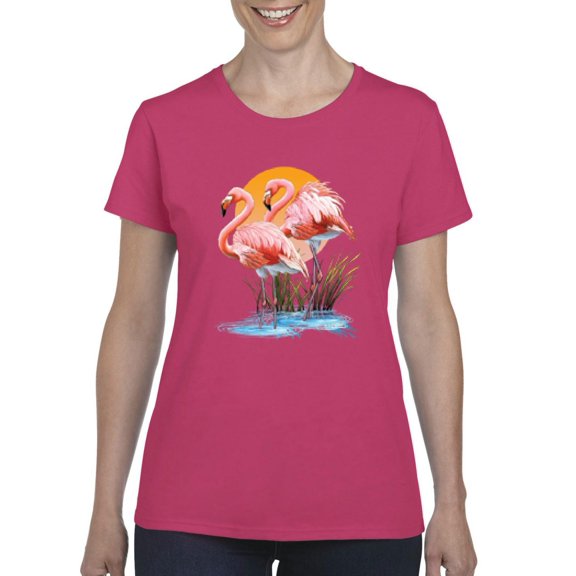 NIB - Women's T-Shirt Short Sleeve - Flamingo