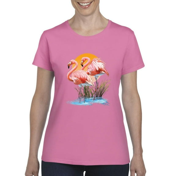 NIB - Women's T-Shirt Short Sleeve - Flamingo
