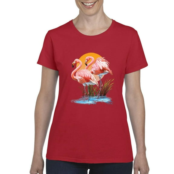 NIB - Women's T-Shirt Short Sleeve - Flamingo