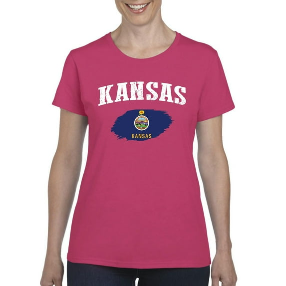 NIB - Women's T-Shirt Short Sleeve - Kansas Flag