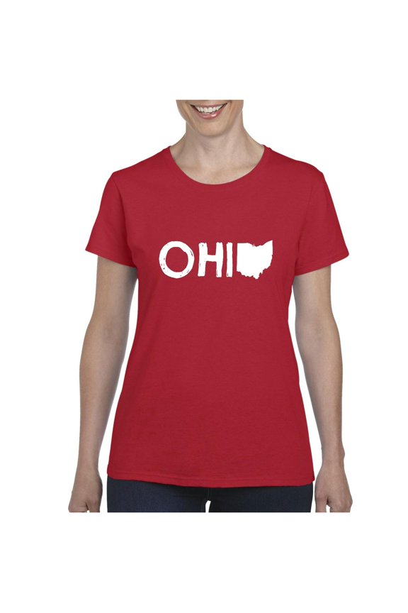 - Women's T-Shirt Short Sleeve - Ohio Map