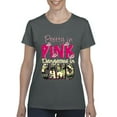 thumbnail image 1 of NIB - Women's T-Shirt Short Sleeve - Pretty in Pink Dangerous in Camo, 1 of 5