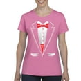 thumbnail image 1 of NIB - Women's T-Shirt Short Sleeve - Tuxedo Prom Costume, 1 of 5